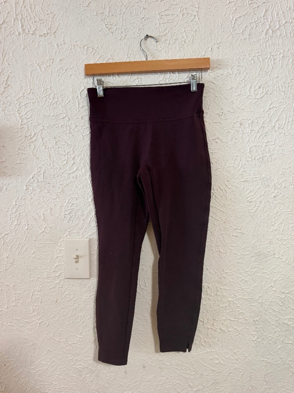 Spanx High Waisted Leggings Small Petite Plum Purple Shaping Workout Pants